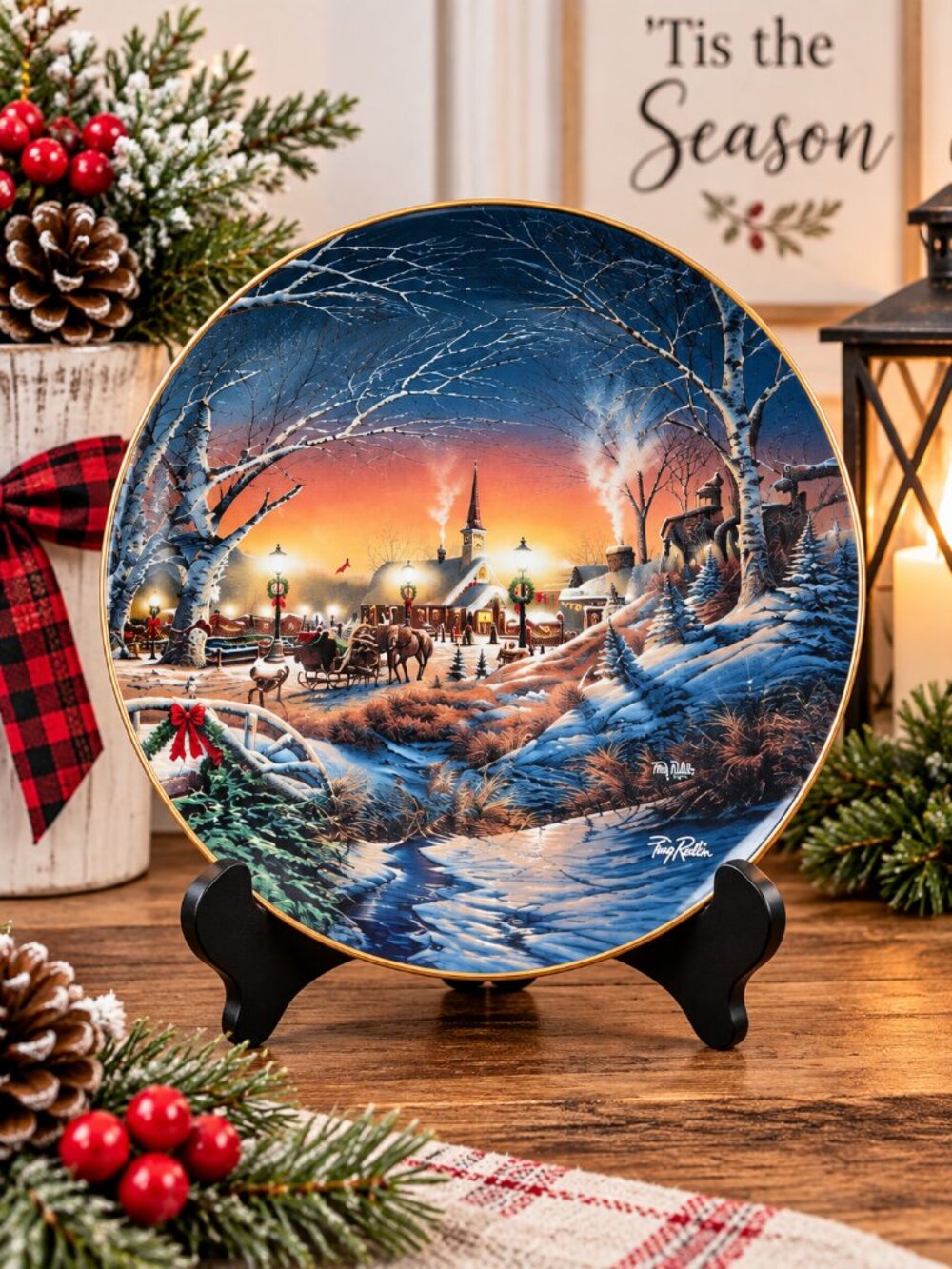 Terry Redlin Night on the Town Heartland Collection Plate #16120B